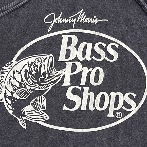 Bass Pro Shops Black Hoodie Men’s Size Large Outdoor Winter Fishing - Picture 4 of 4